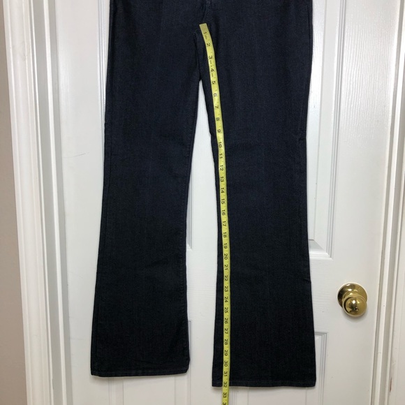 NYDJ Made in USA Stretchy Mid Rise Embellished Back Pockets Bootcut Dark Jeans 4 - Picture 14 of 16